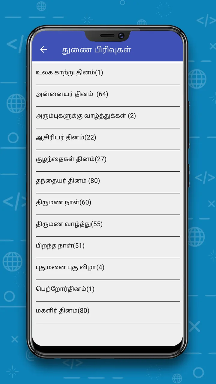 Tamil SMS தமிழ் வாழ்த்துகள் | Indus Appstore | Screenshot