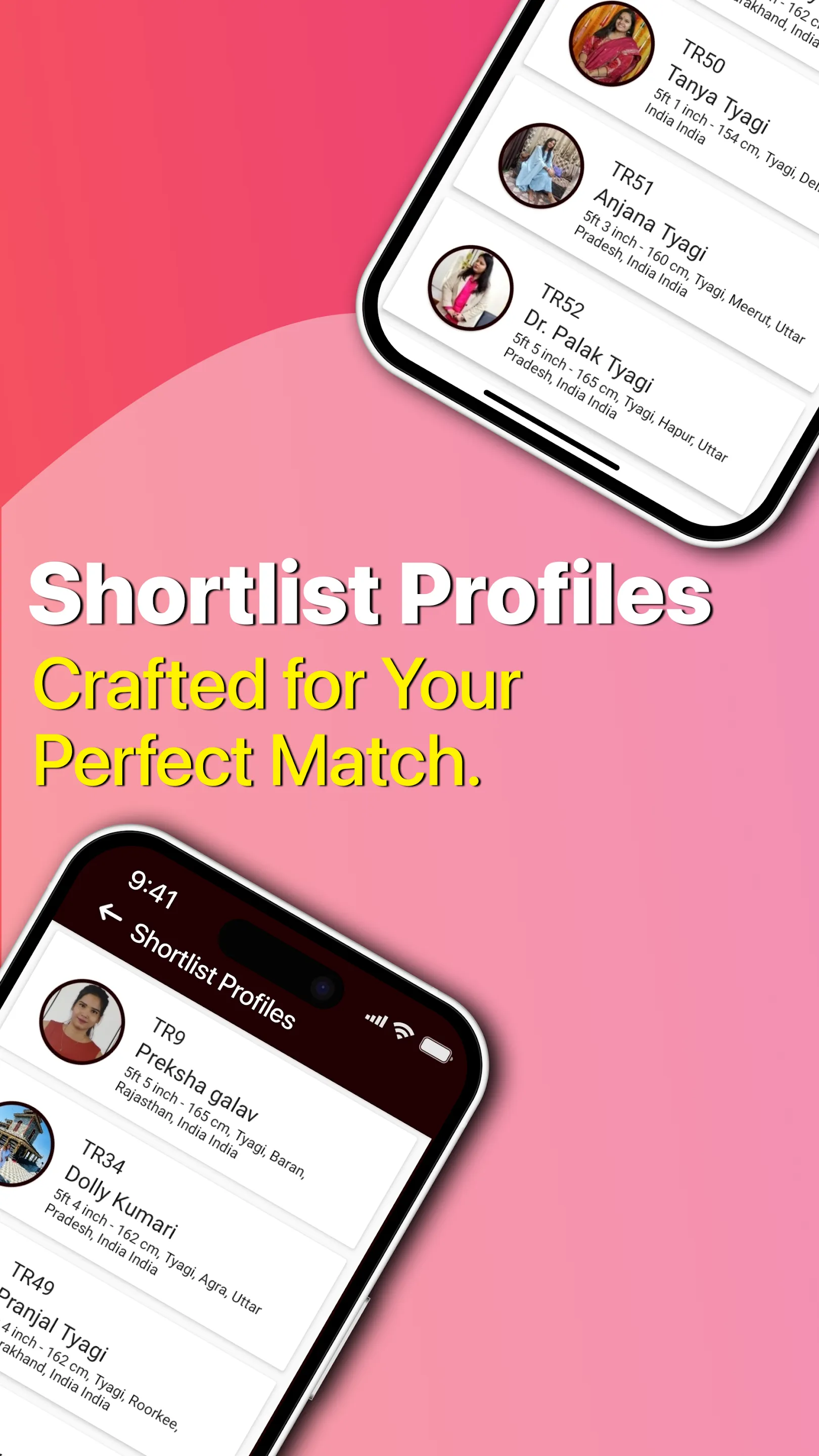 Tyagi Rishtey Matrimony App | Indus Appstore | Screenshot