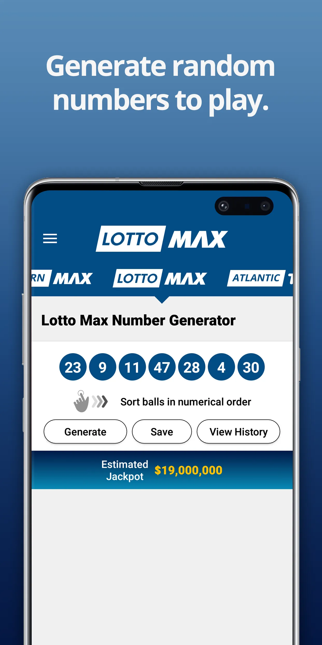 Lotto Max Numbers | Indus Appstore | Screenshot