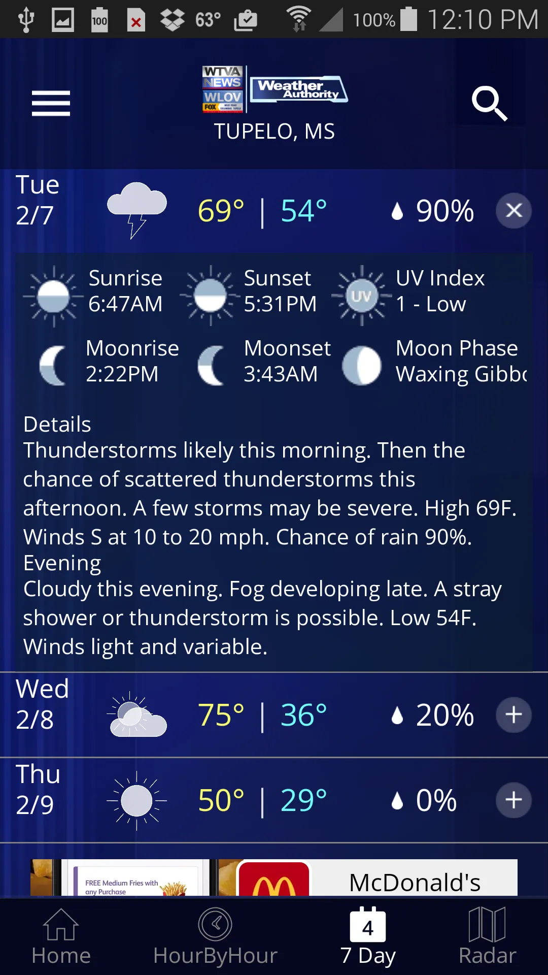 WTVA Weather | Indus Appstore | Screenshot