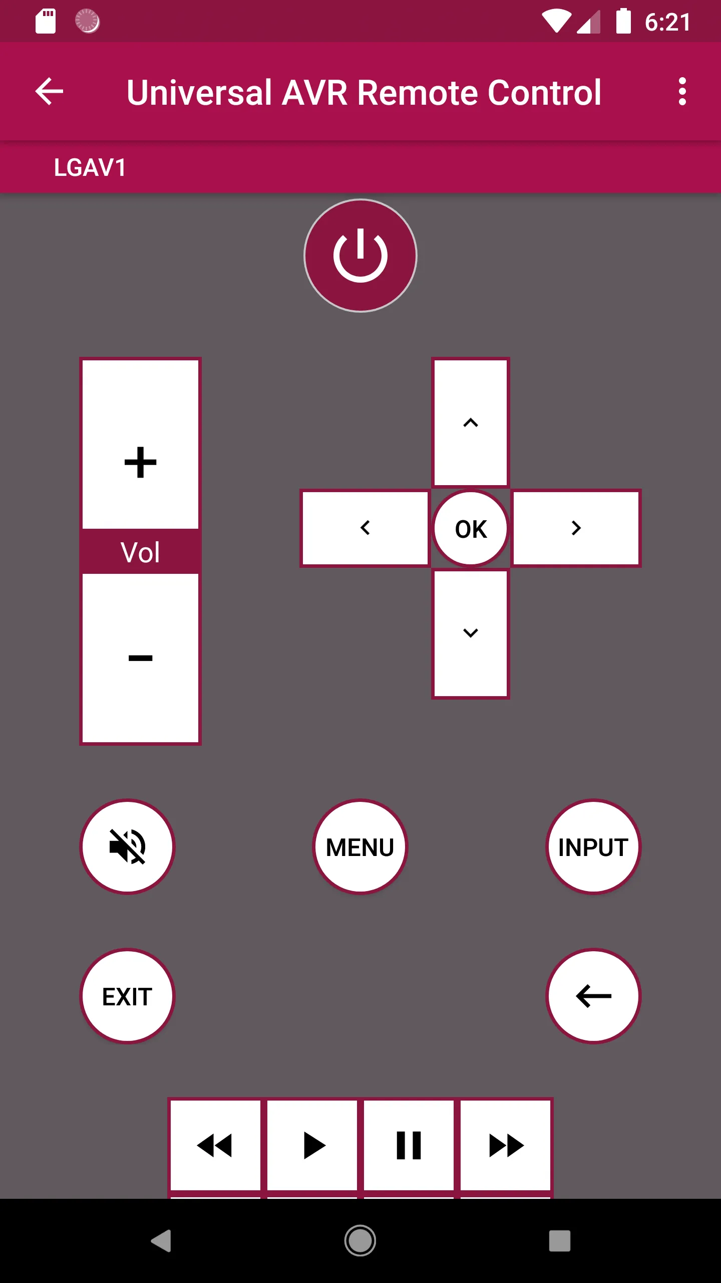 Universal AVR Remote Control | Indus Appstore | Screenshot