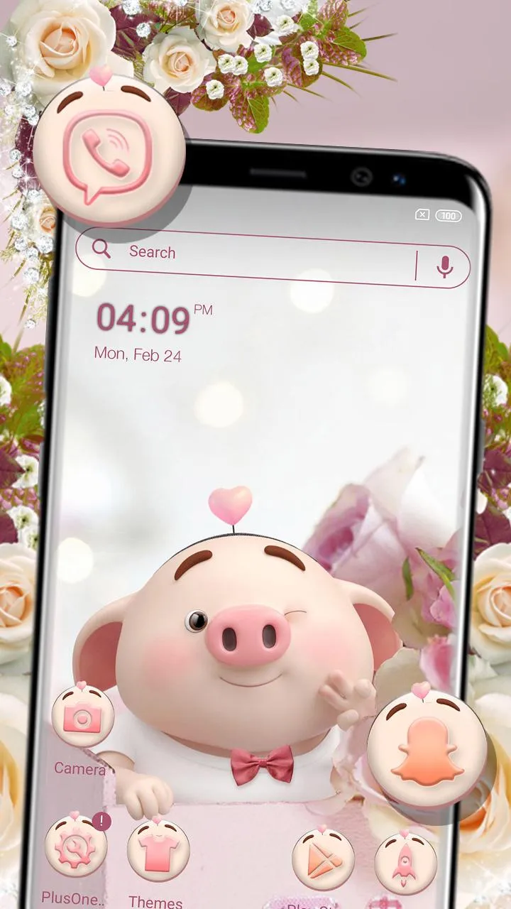 Cute Piggy Launcher Theme | Indus Appstore | Screenshot