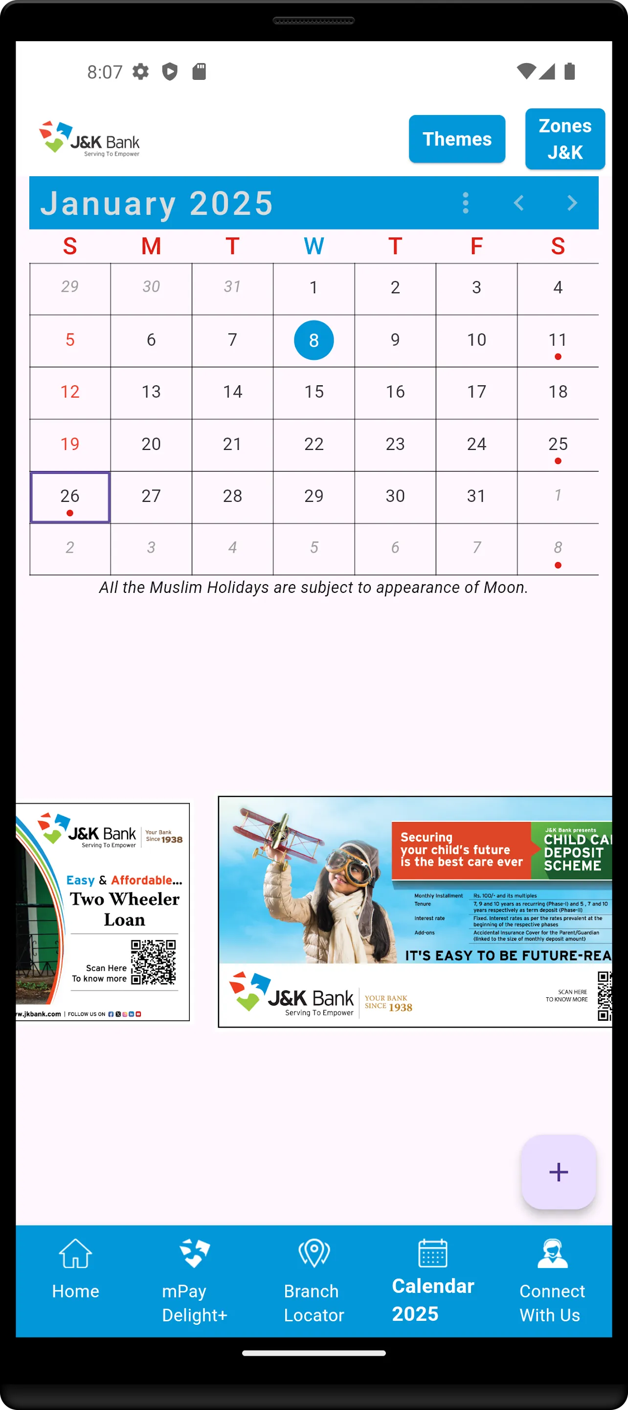 J&K Bank eCalendar | Indus Appstore | Screenshot