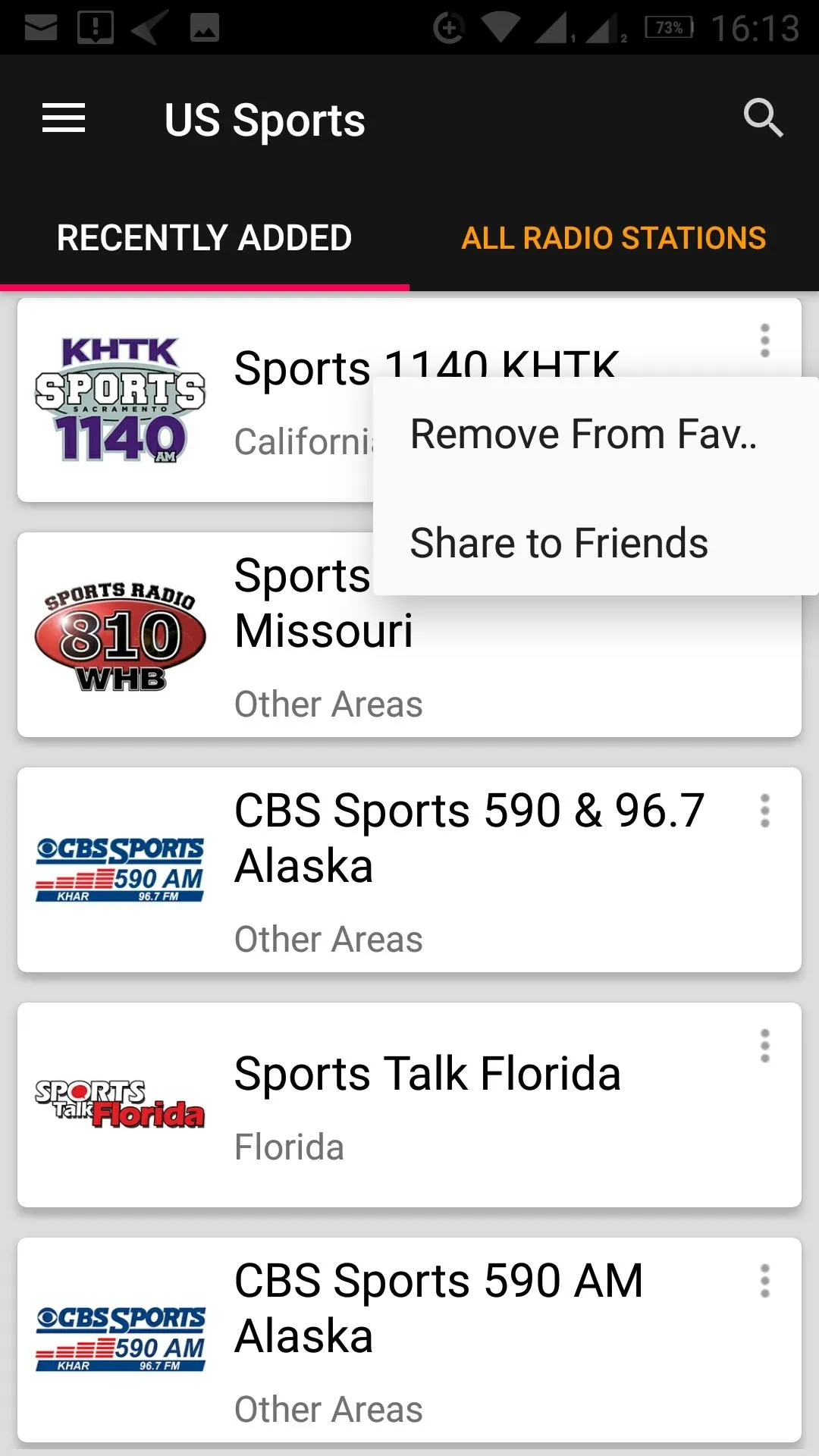 USA Sports Radio Stations | Indus Appstore | Screenshot