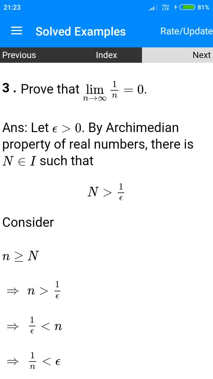 Sequences of Real Numbers | Indus Appstore | Screenshot