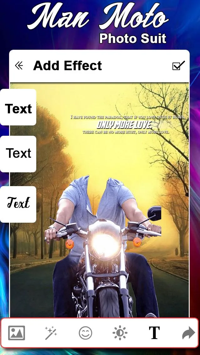 Man Moto Photo Suit | Indus Appstore | Screenshot