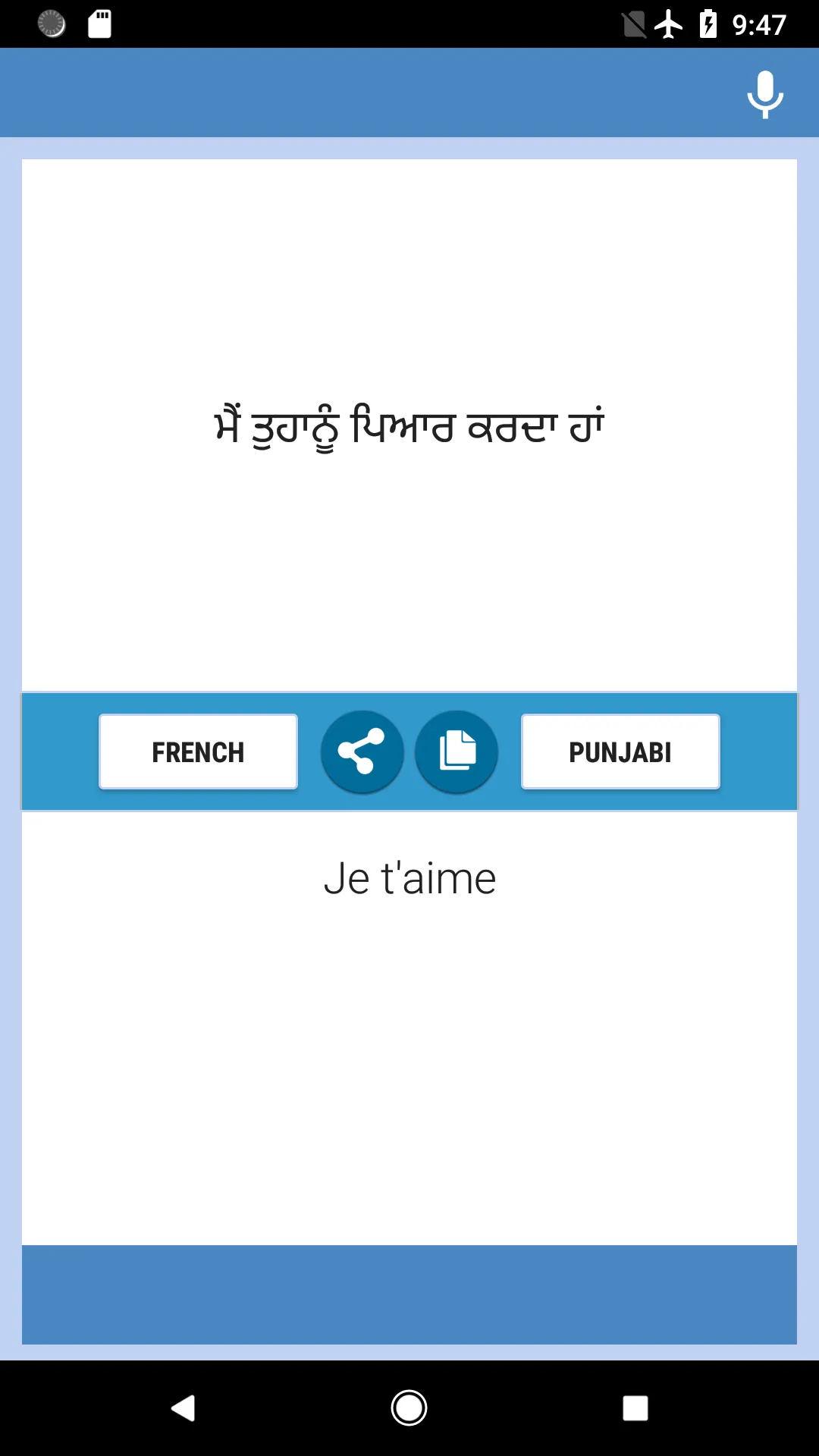 French-Punjabi Translator | Indus Appstore | Screenshot