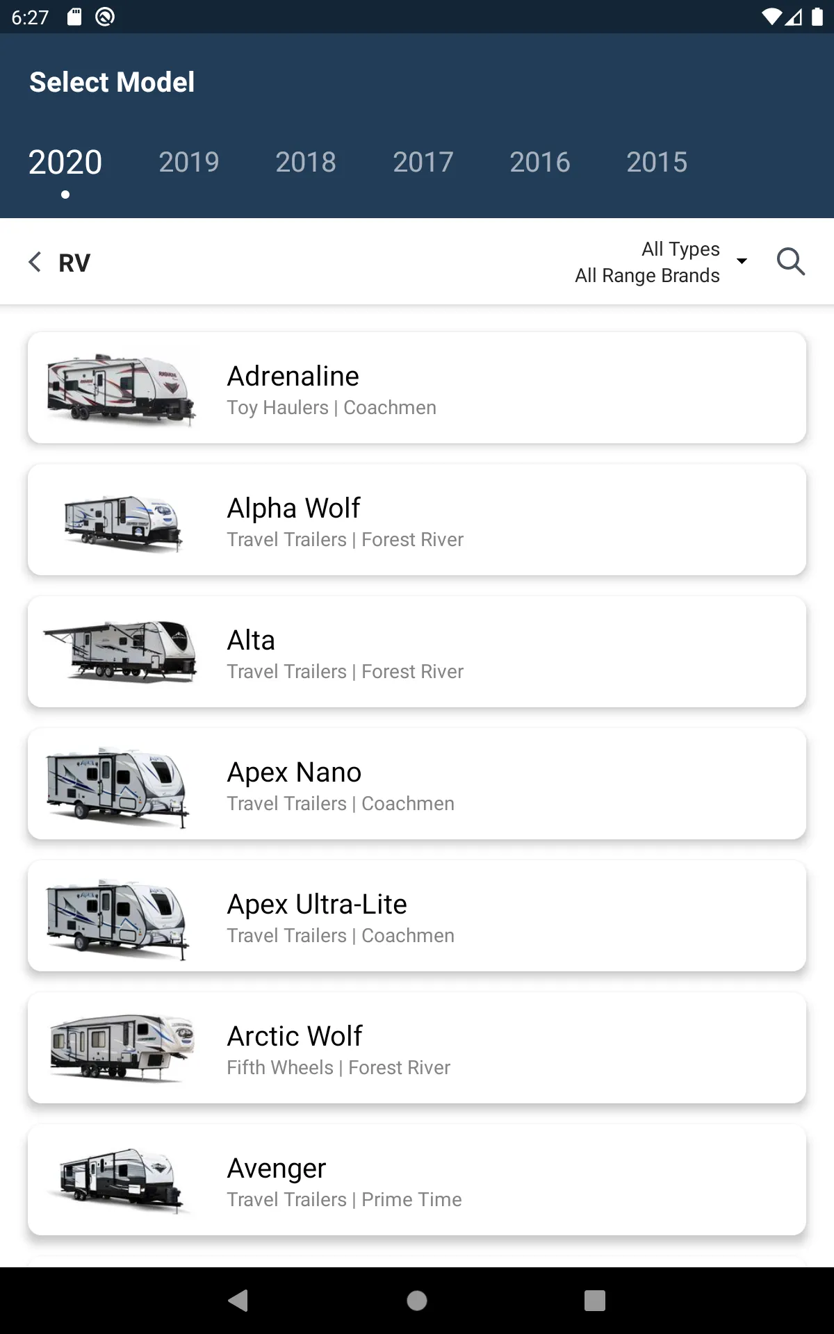 Forest River RV Owner's Guide | Indus Appstore | Screenshot