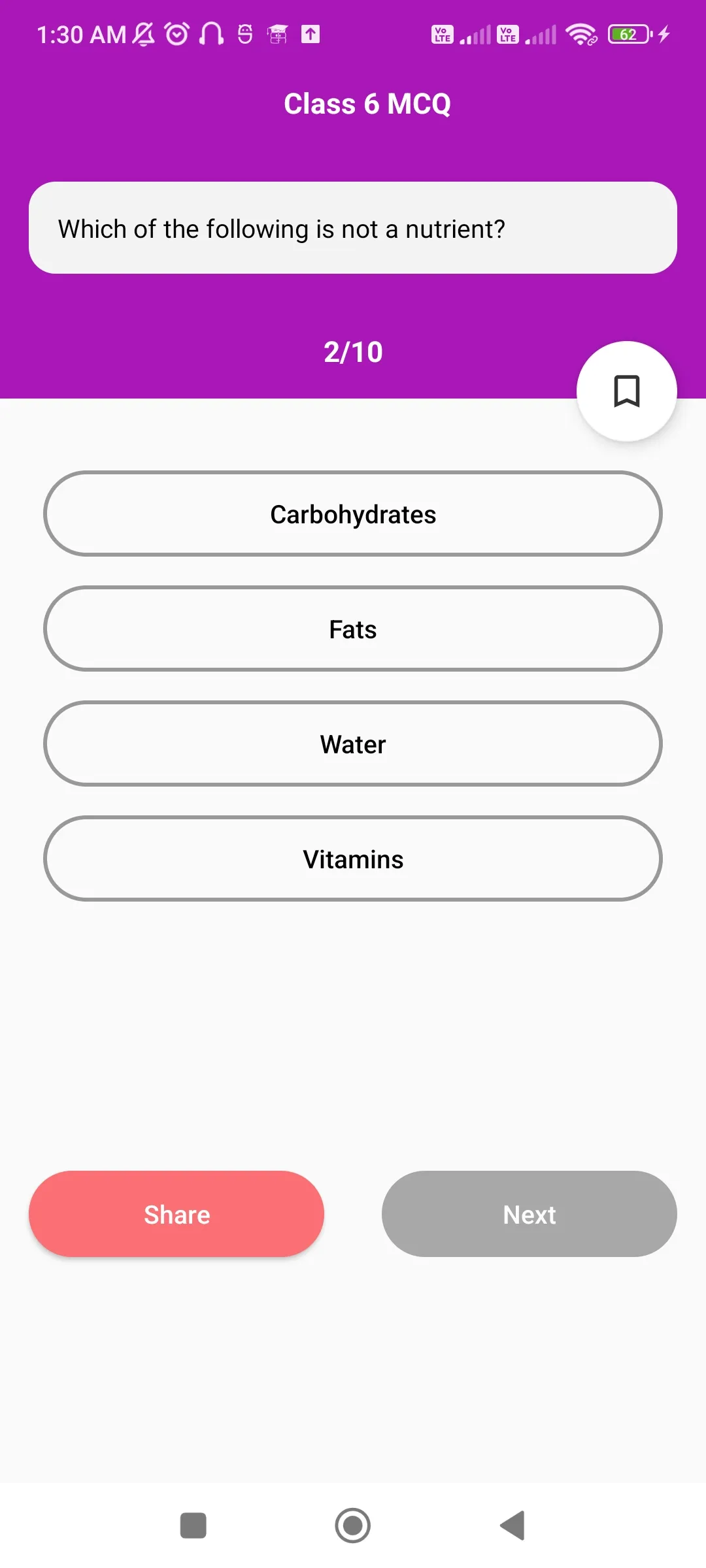 Class 6 MCQ | Indus Appstore | Screenshot