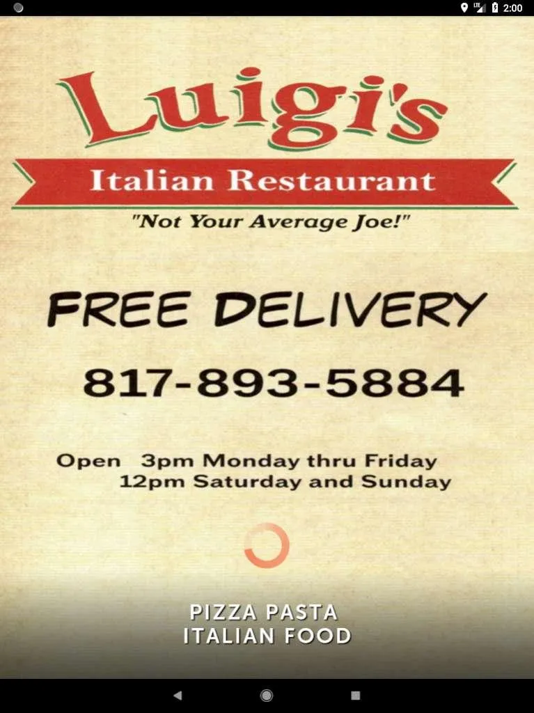 Luigi's Italian Restaurant | Indus Appstore | Screenshot