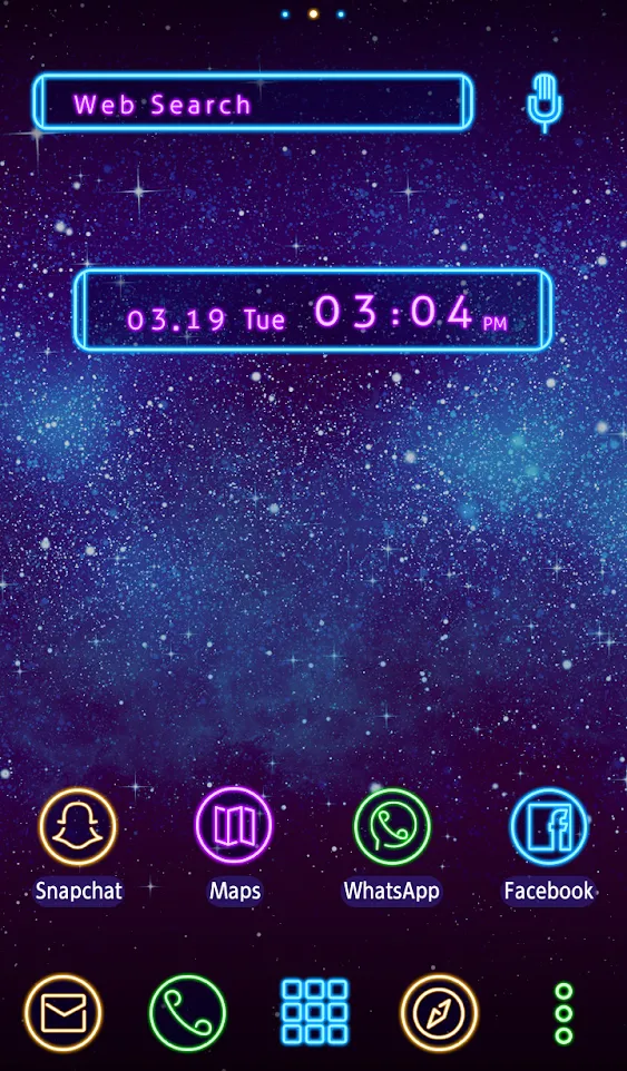 Neon Galaxy Theme | Indus Appstore | Screenshot