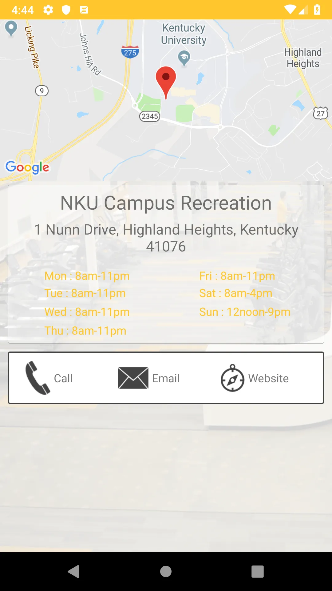 NKU Campus Rec | Indus Appstore | Screenshot