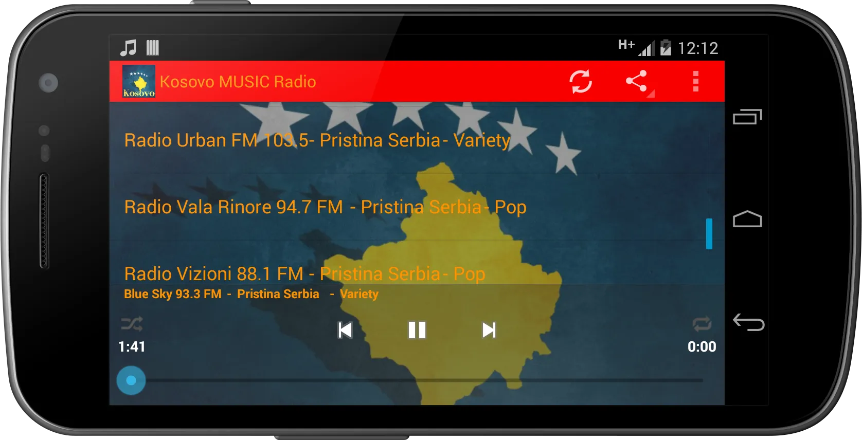 Kosovo MUSIC Radio | Indus Appstore | Screenshot