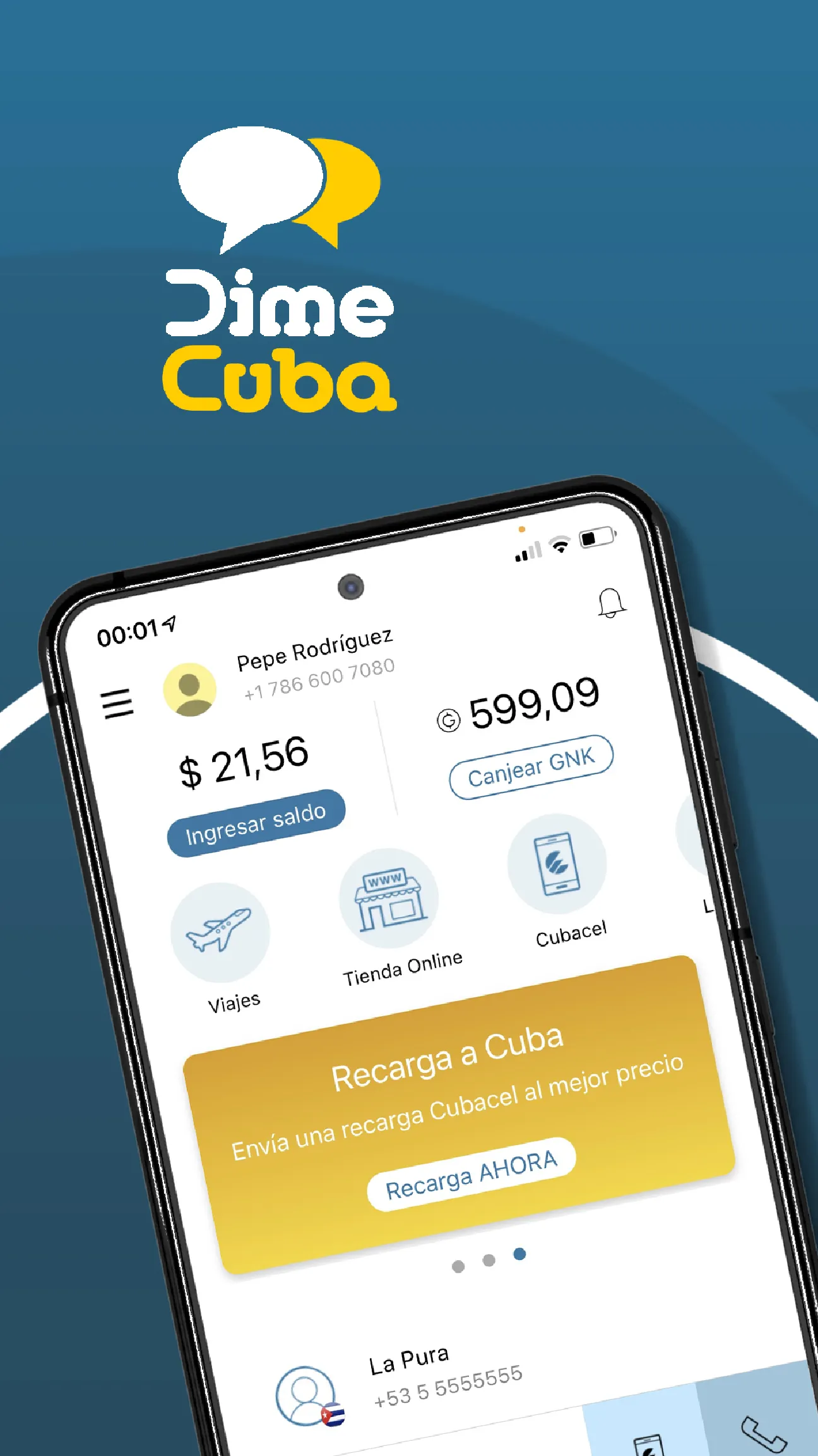 DimeCuba: connecting with Cuba | Indus Appstore | Screenshot