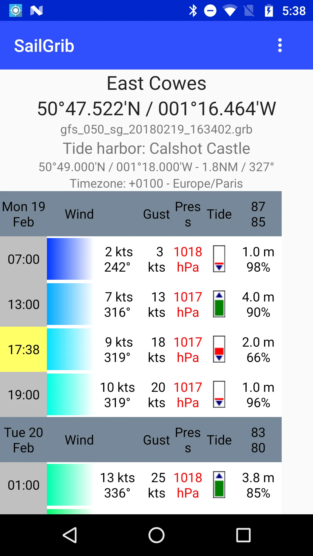 Marine Weather | SailGrib | Indus Appstore | Screenshot