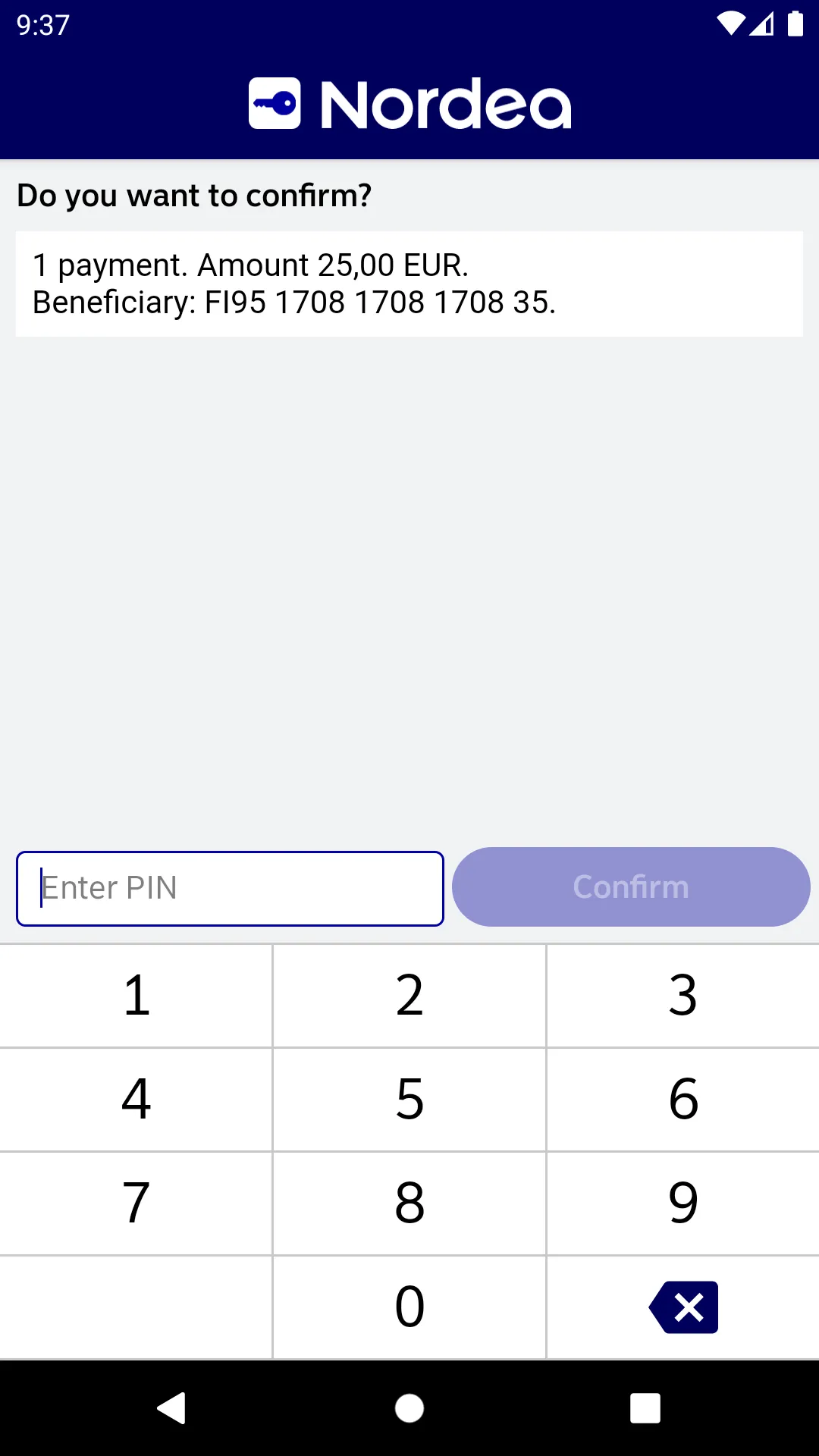 Nordea ID | Indus Appstore | Screenshot