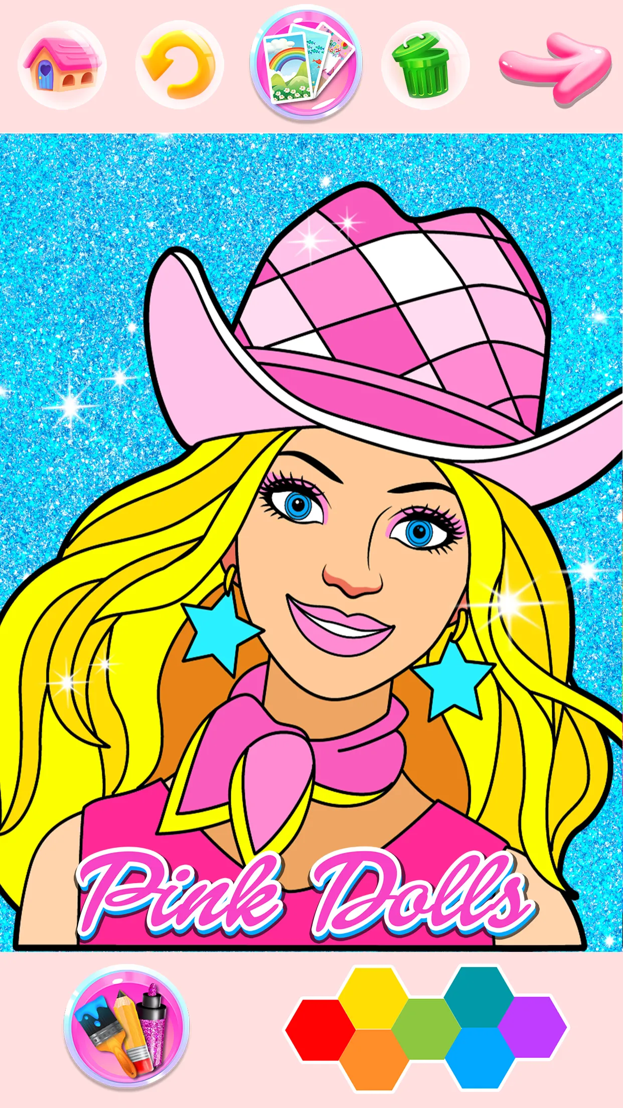 Rainbow Glitter Coloring Book | Indus Appstore | Screenshot