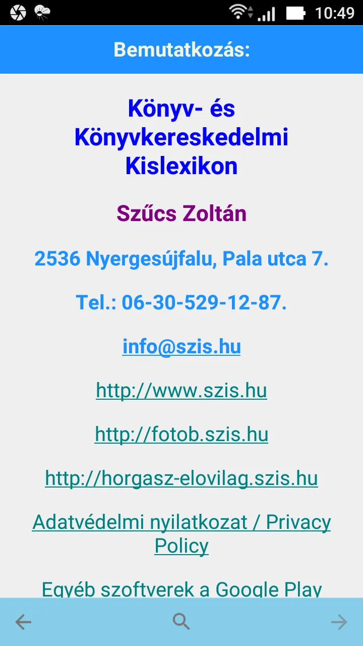 Könyv A - Z  -  Könyv kislexik | Indus Appstore | Screenshot