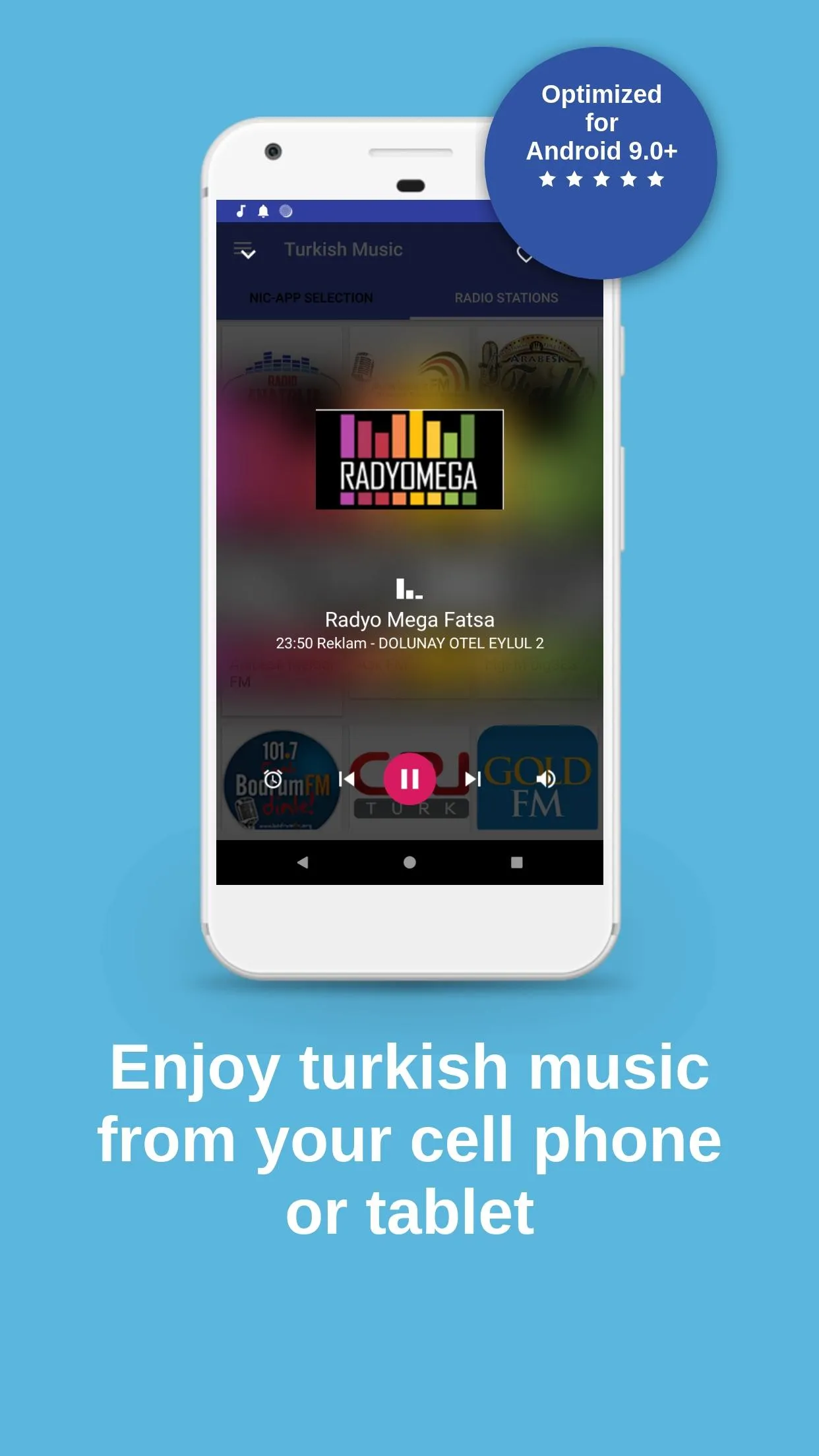 Turkish Music. Radio stations. | Indus Appstore | Screenshot