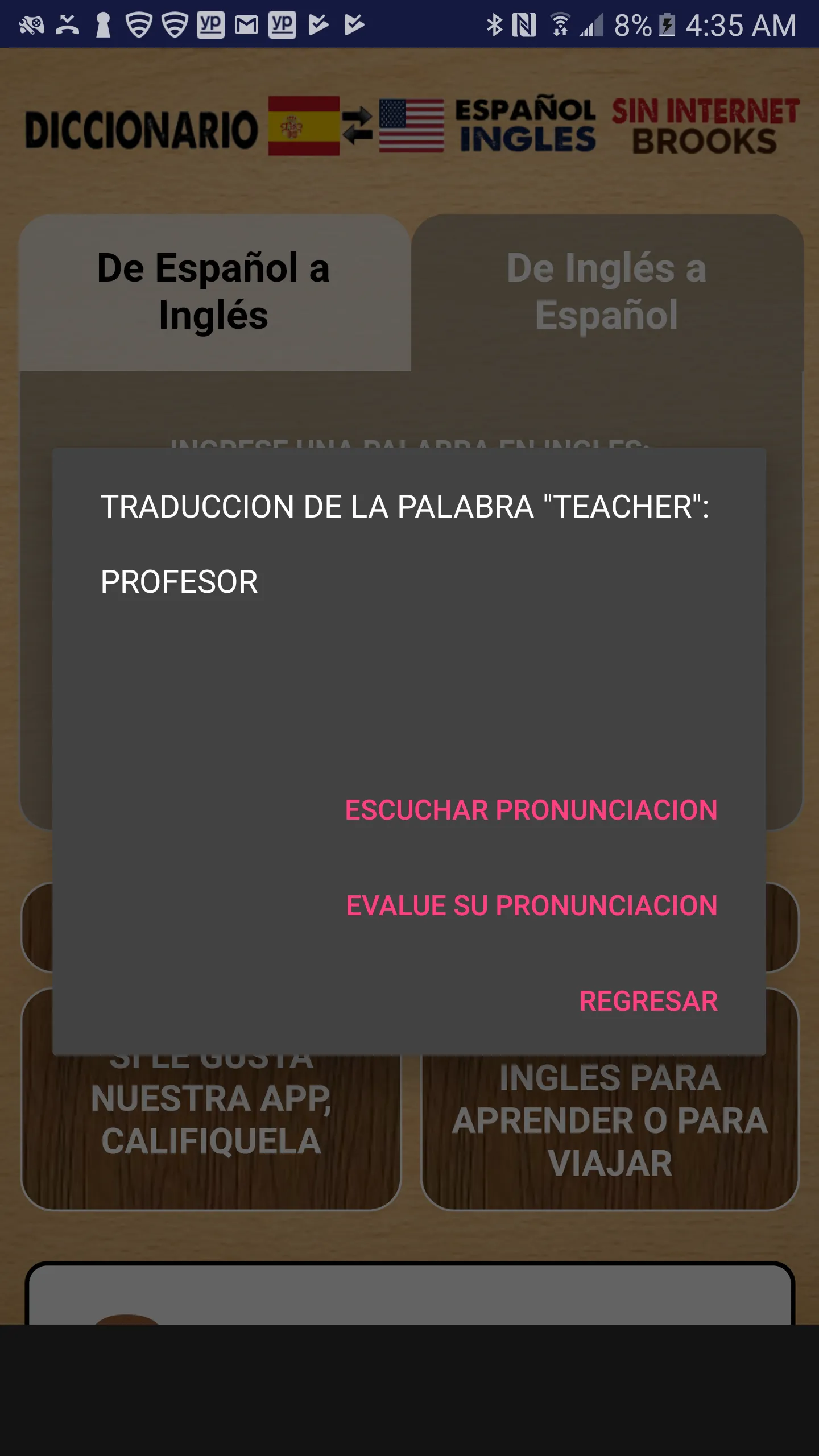 Diccionario Español Inglés Sin | Indus Appstore | Screenshot