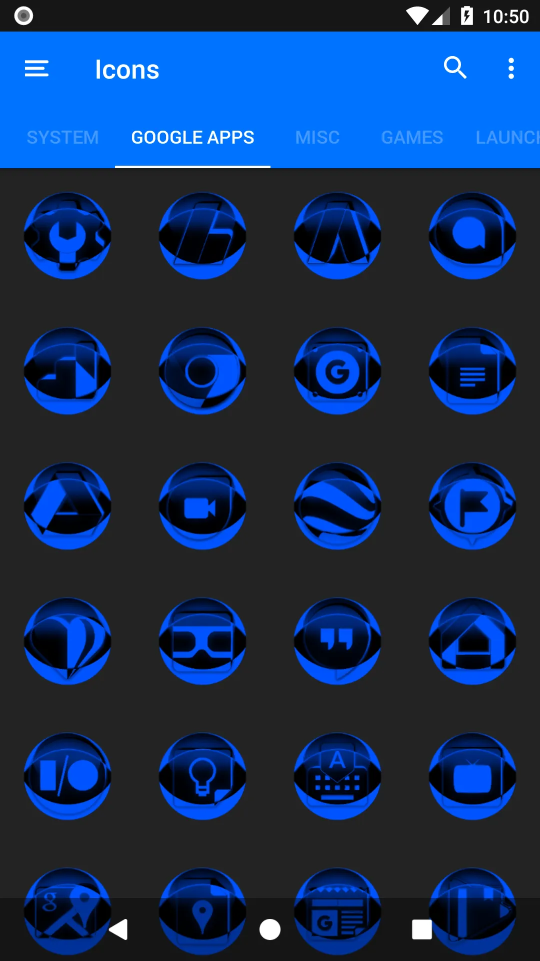 Blue Icon Pack Style 2 | Indus Appstore | Screenshot