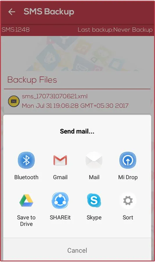 Rapid Backup & Restore - SMS,  | Indus Appstore | Screenshot