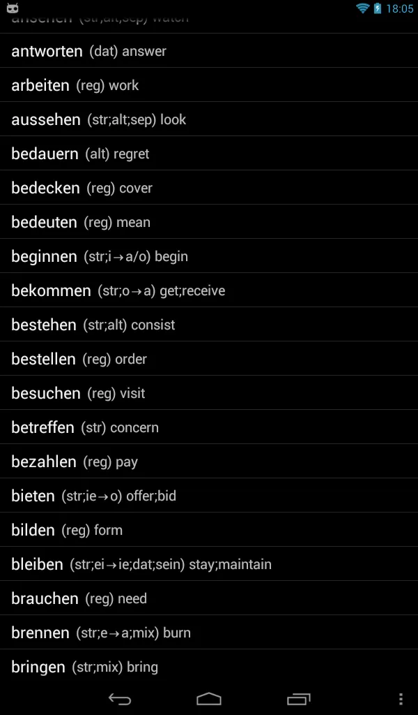 German Verbs | Indus Appstore | Screenshot