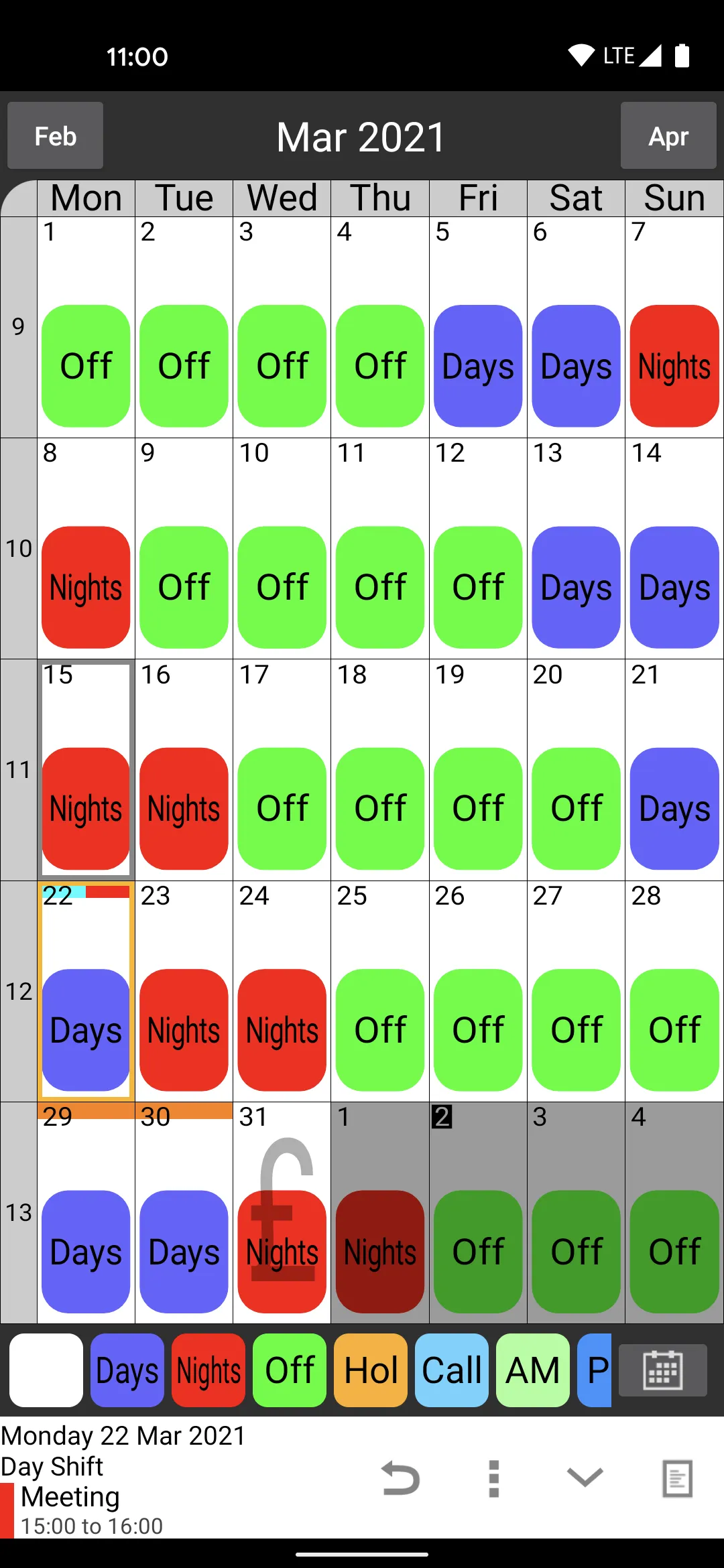 Shift Work Calendar | Indus Appstore | Screenshot