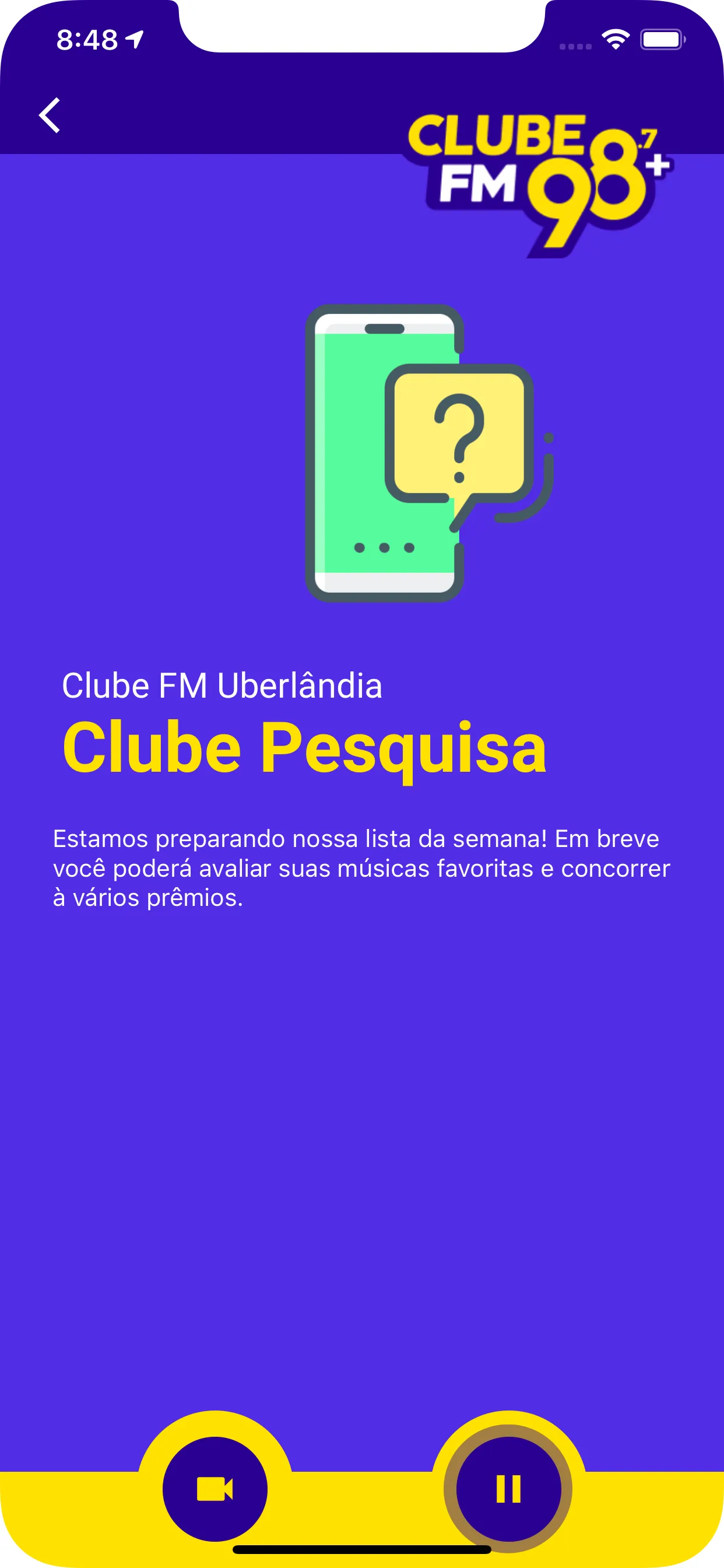 Clube FM 98,7 | Indus Appstore | Screenshot