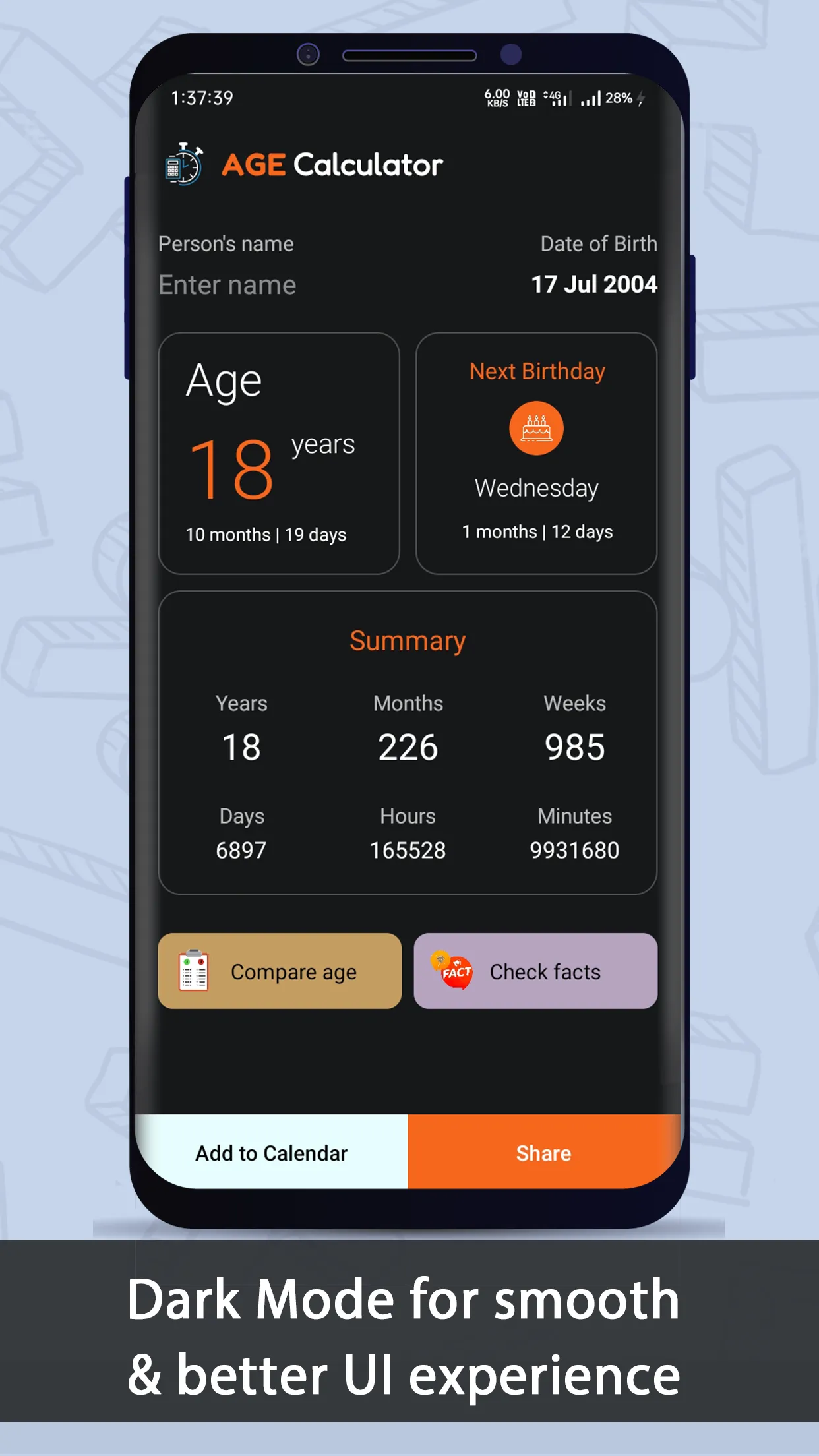 Birthday Age Calculator | Indus Appstore | Screenshot