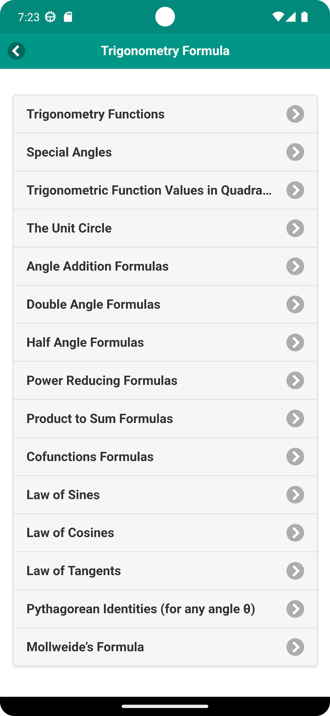 All Math Formulas | Indus Appstore | Screenshot