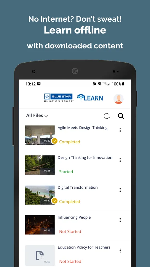 iLearn - Blue Star LMS | Indus Appstore | Screenshot