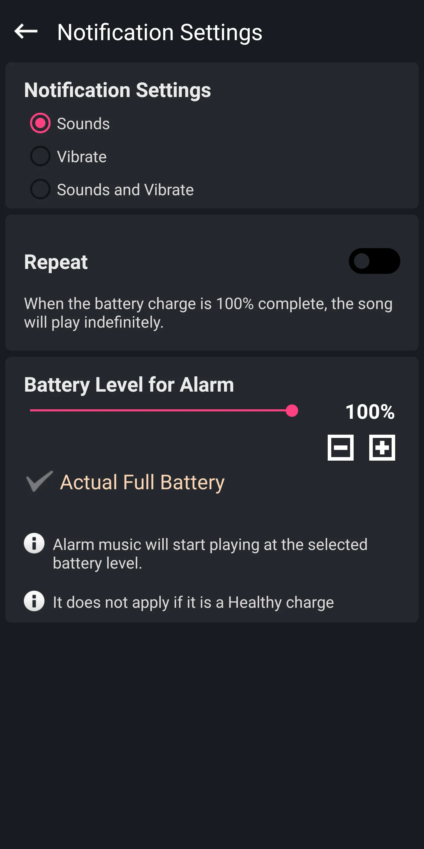 Battery charge notification | Indus Appstore | Screenshot