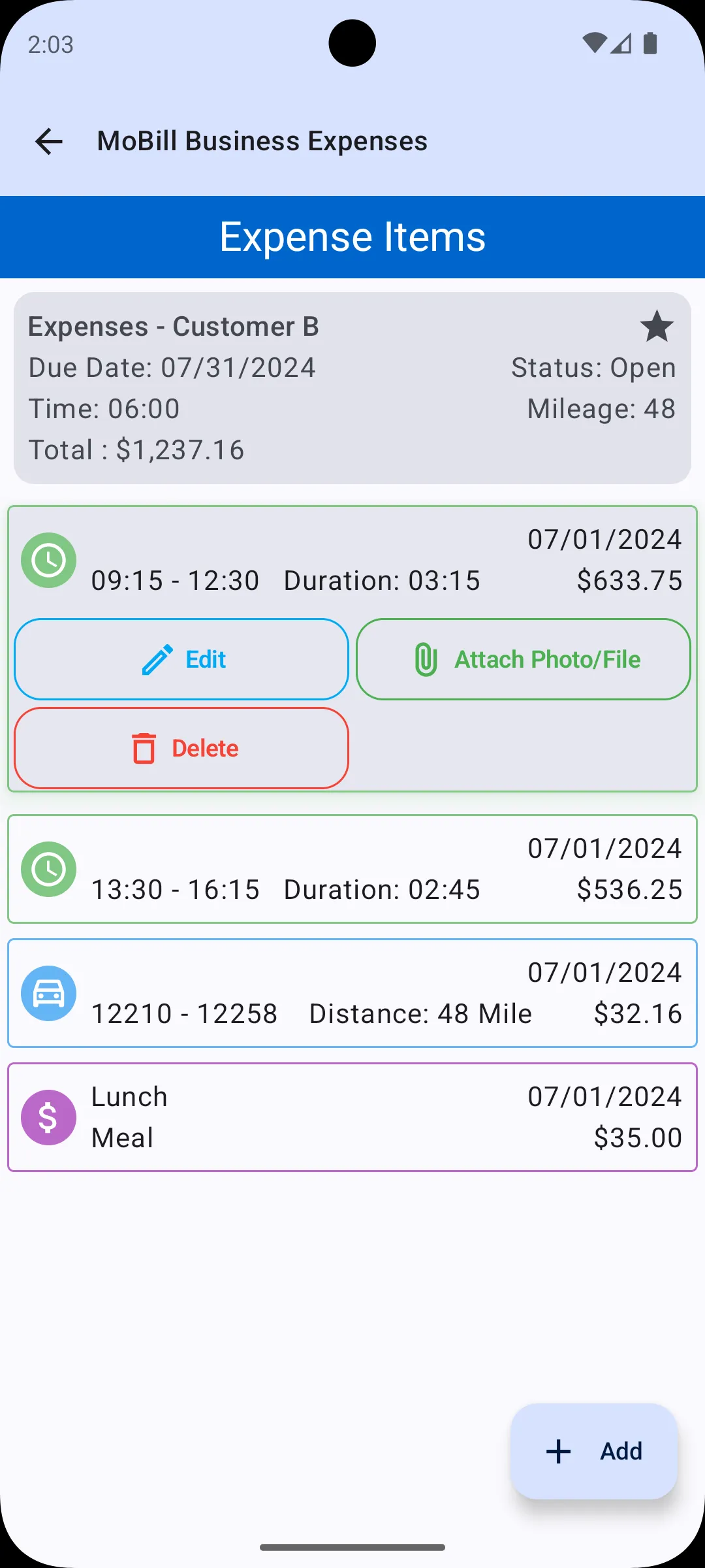 MoBill Business Expenses | Indus Appstore | Screenshot