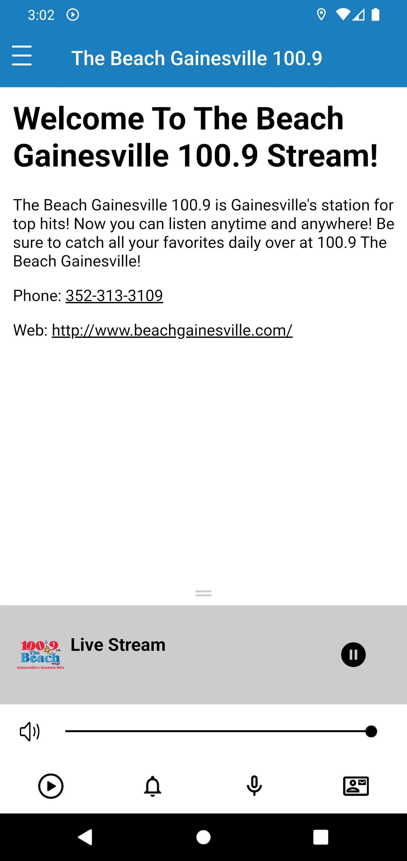 The Beach Gainesville 100.9 | Indus Appstore | Screenshot