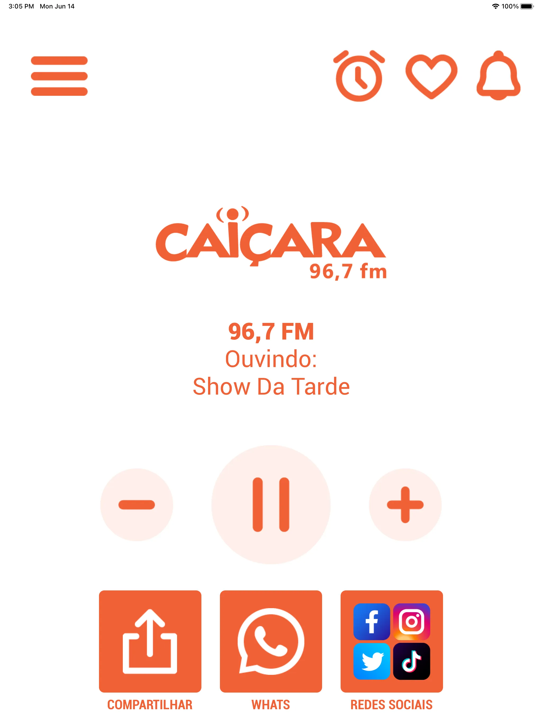 Rádio Caiçara - 96,7 FM | Indus Appstore | Screenshot