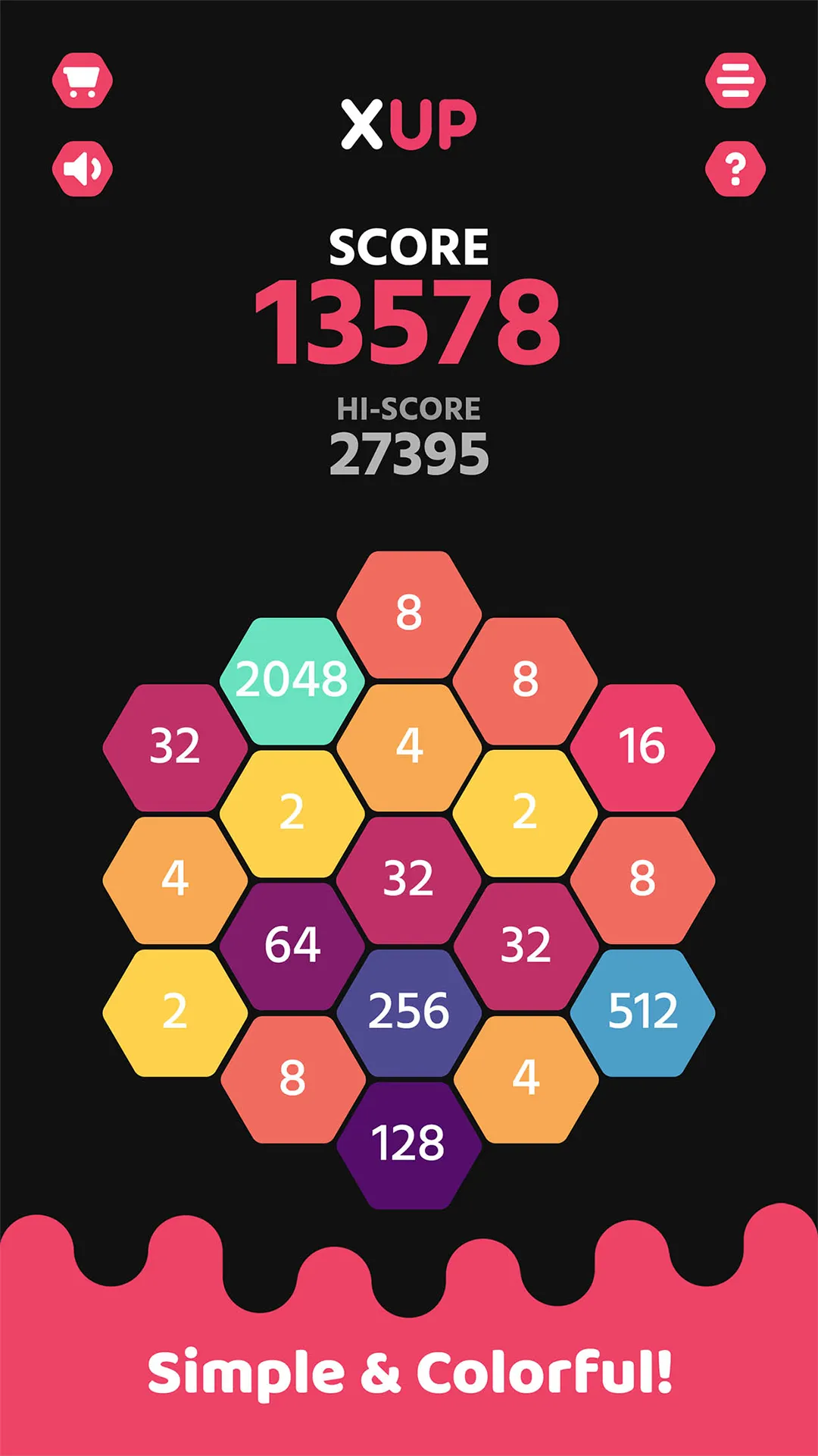 XUP - Hexa Sort 2048 Game | Indus Appstore | Screenshot