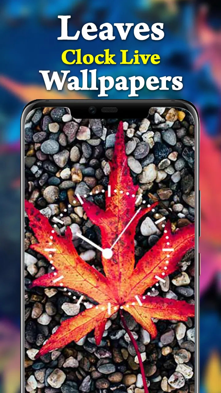 Leaves Clock Live Wallpapers | Indus Appstore | Screenshot