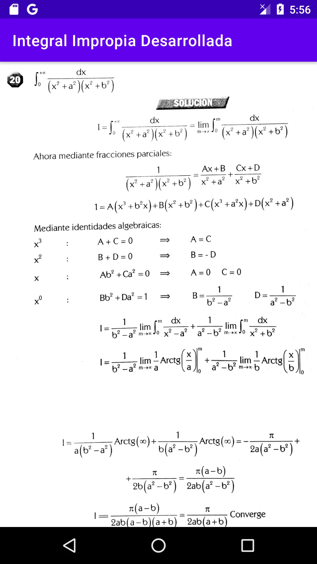 Integral Impropia Desarrollada | Indus Appstore | Screenshot