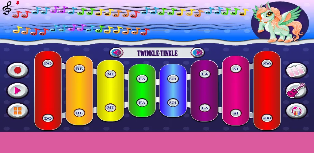 Colorful Pony Piano and Guitar | Indus Appstore | Screenshot