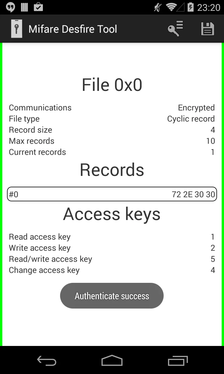 MIFARE DESFire EV1 NFC Tool | Indus Appstore | Screenshot