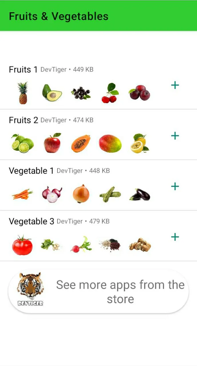 Fruits And Vegetables Stickers | Indus Appstore | Screenshot