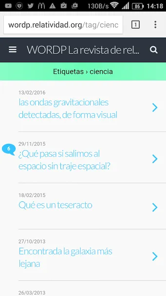 WORDP revista de ciencia y tec | Indus Appstore | Screenshot