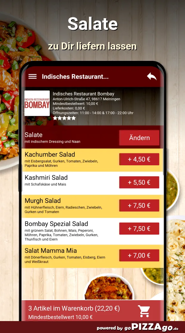 Indisches Restaurant Bombay Me | Indus Appstore | Screenshot