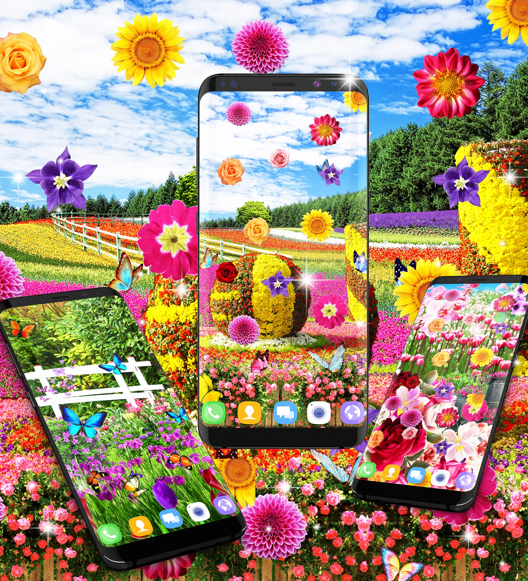 Flower garden live wallpaper | Indus Appstore | Screenshot