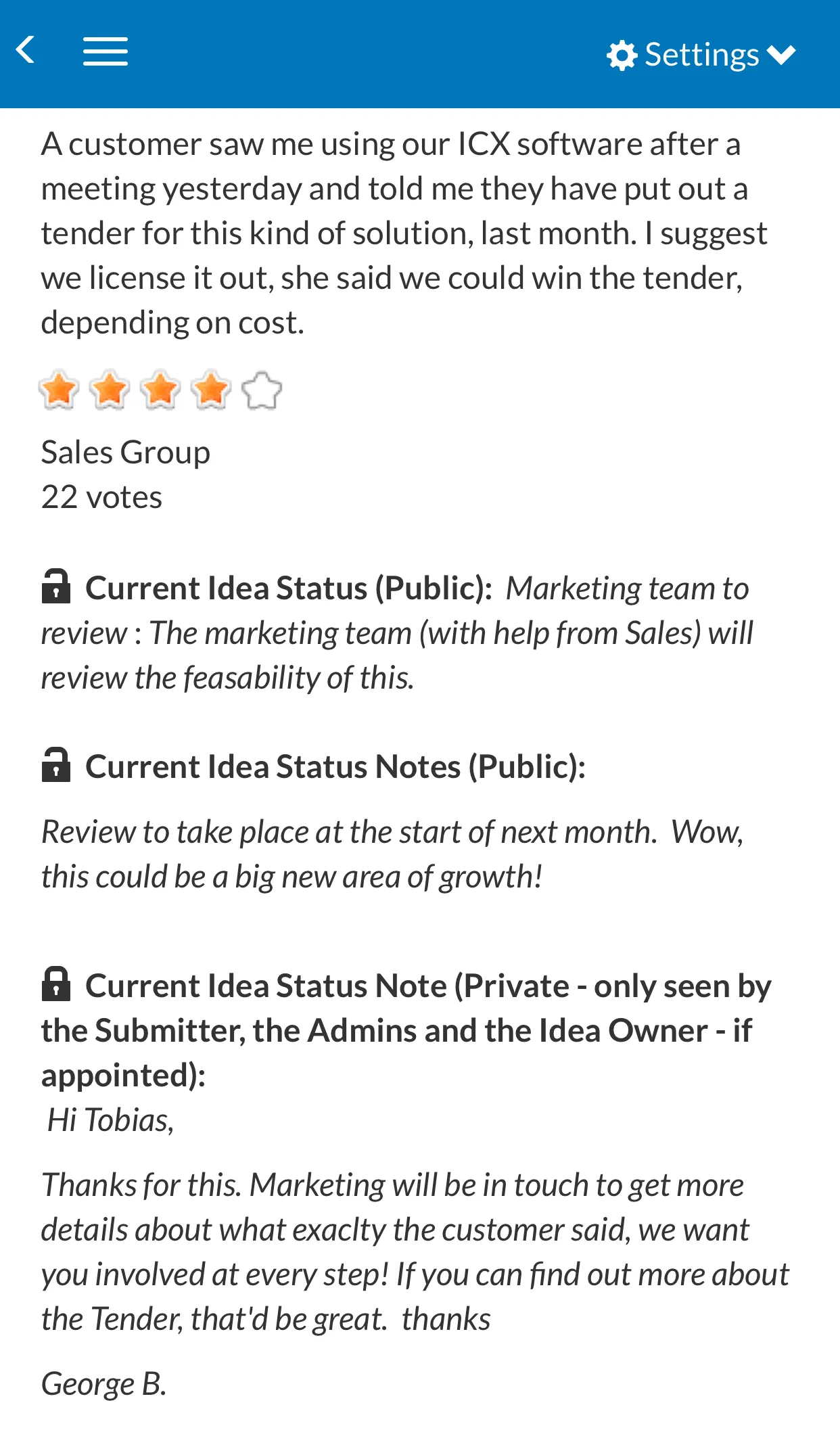 Vetter Employee Suggestion Box | Indus Appstore | Screenshot