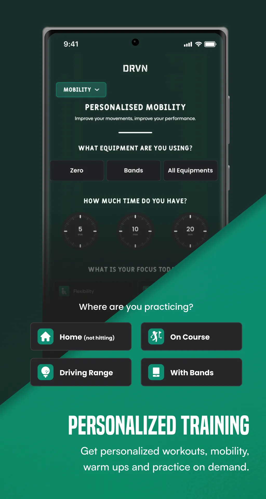 DRVN - Golf & Fitness | Indus Appstore | Screenshot