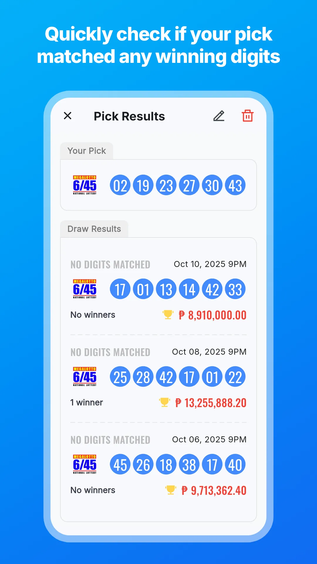 Lotto Results PH | Indus Appstore | Screenshot