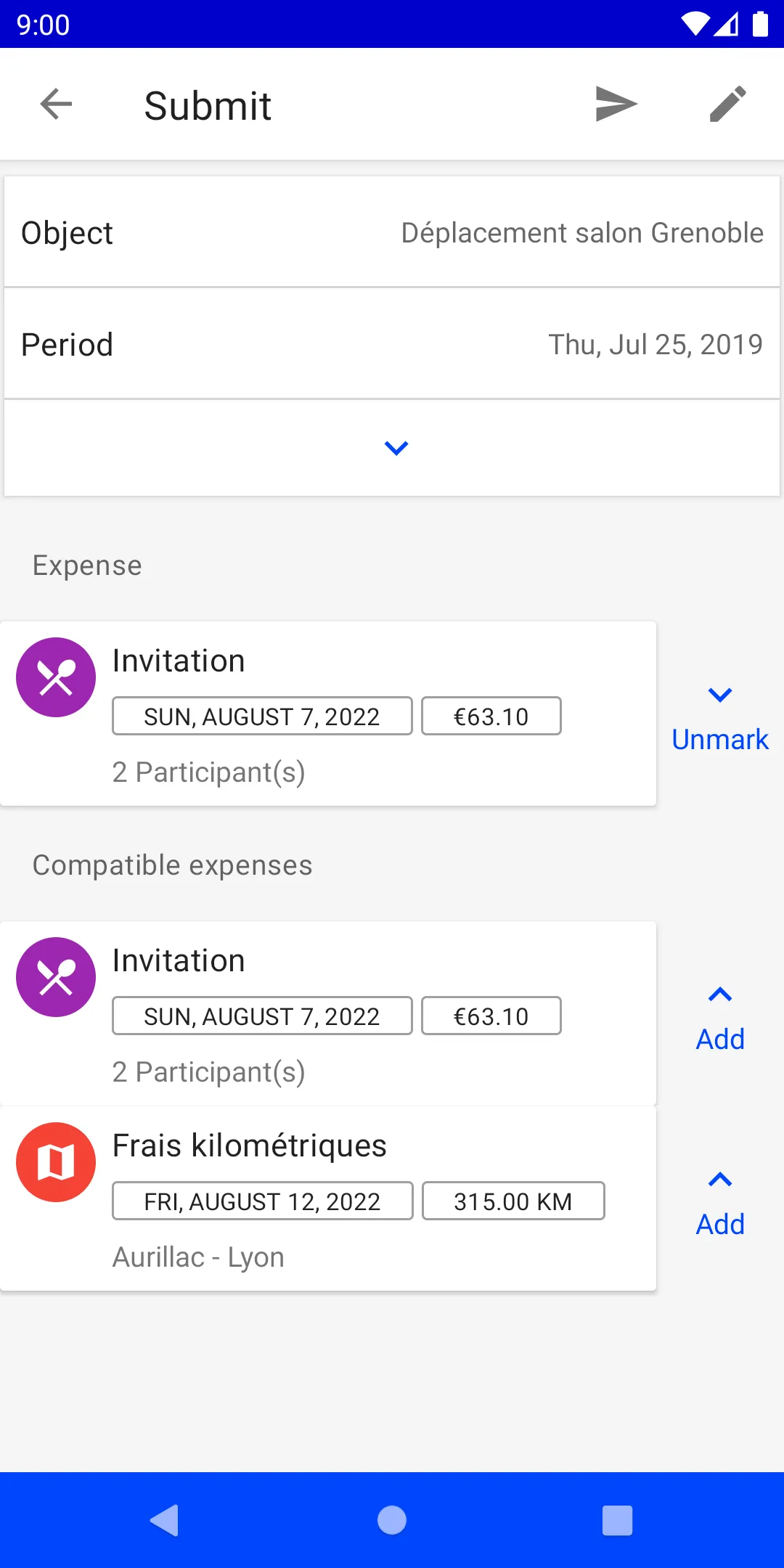 Expense reports | Indus Appstore | Screenshot