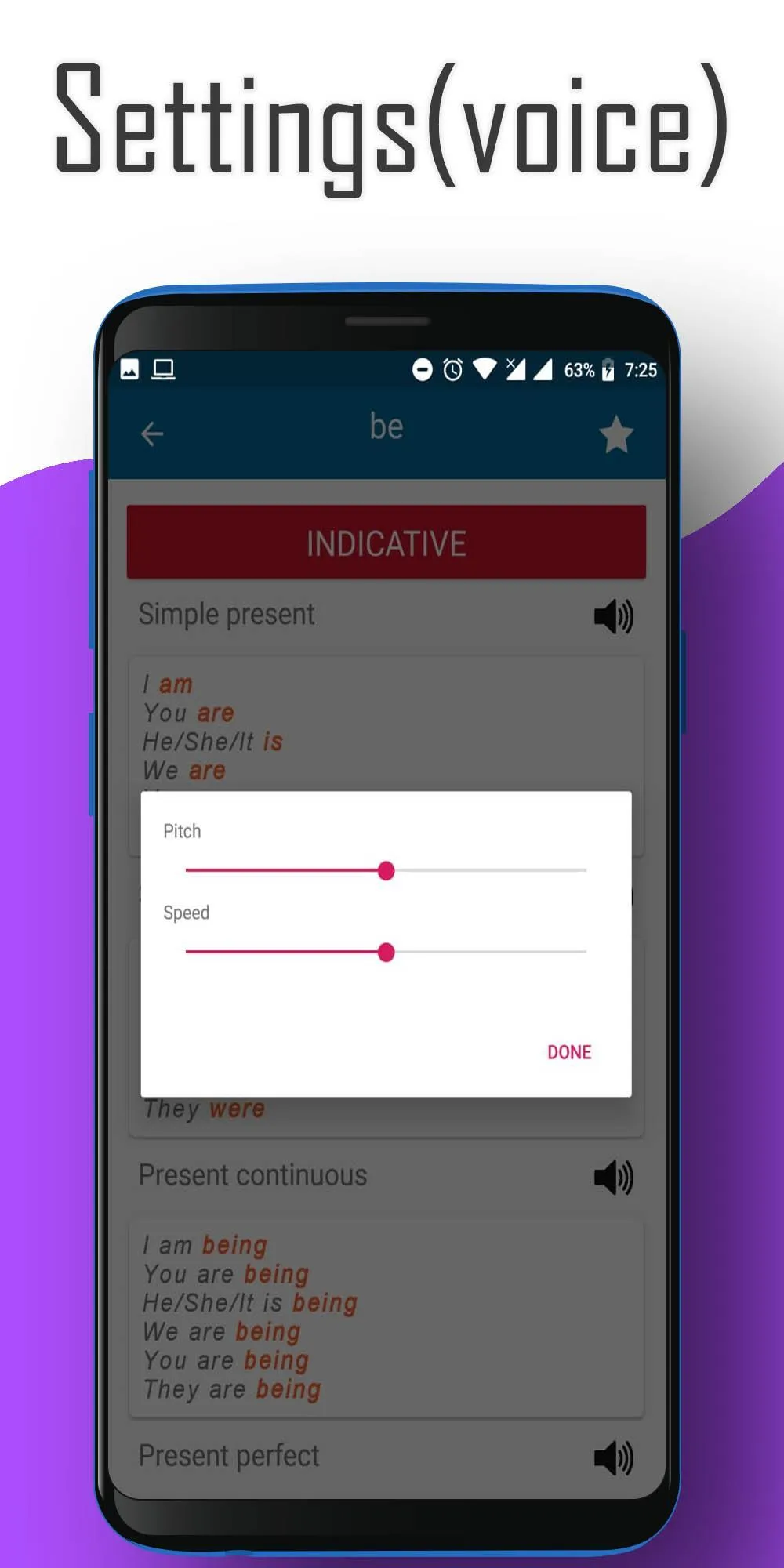 English verbs conjugation | Indus Appstore | Screenshot